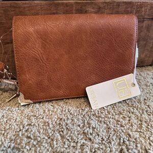 Urban Expressions Brown Patterned Wallet Clutch & Crossbody